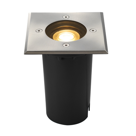 Spot incastrat, SOLASTO 120 outdoor inground montare, LED GU10 51 mm, IP67, otel inoxidabil patrat, max. 6W,