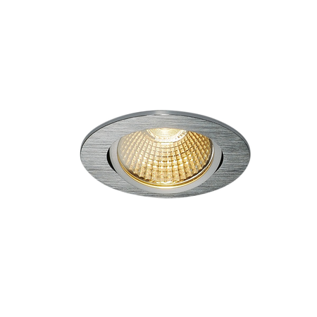 Spot incastrat, NEW TRIA 68 Ceiling lights, aluminium LED indoor recessed ceiling light, brushed aluminium, 1800-3000K 7.2W,