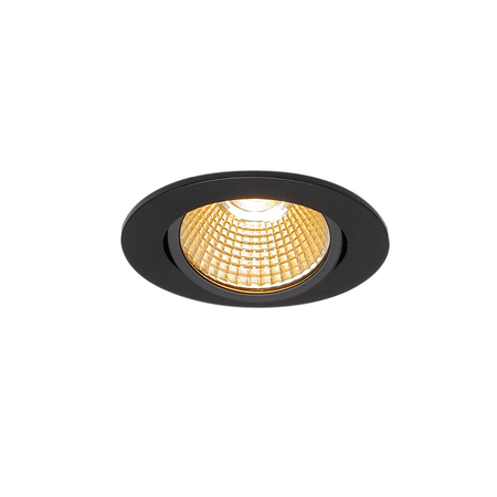 Spot incastrat, NEW TRIA 68 Ceiling lights, black Indoor LED recessed ceiling light black 2700K round,