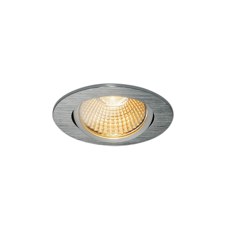 Spot incastrat, NEW TRIA 68 Ceiling lights, aluminium Indoor LED recessed ceiling light alu 2700K round,