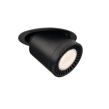 Spot incastrat, SUPROS Ceiling lights, black Indoor LED recessed ceiling light black round 3000K 60° CRI90 3380lm,