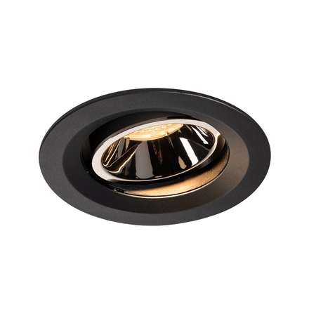 Spot incastrat, NUMINOS MOVE M Ceiling lights, black Indoor LED recessed ceiling light black/chrome 3000K 40° rotating and pivoting,