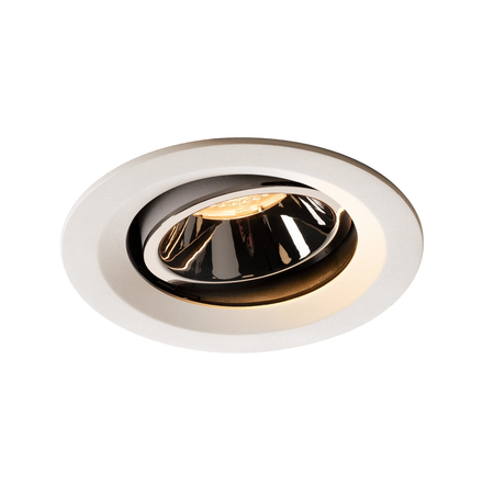 Spot incastrat, NUMINOS MOVE M Ceiling lights, white Indoor LED recessed ceiling light white/chrome 3000K 55° rotating and pivoting,