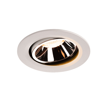 Spot incastrat, NUMINOS MOVE L Ceiling lights, white Indoor LED recessed ceiling light white/chrome 2700K 20° rotating and pivoting,