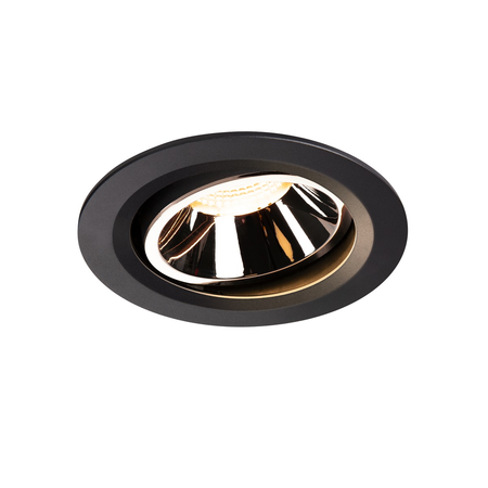 Spot incastrat, NUMINOS MOVE L Ceiling lights, black Indoor LED recessed ceiling light black/chrome 3000K 20° rotating and pivoting,