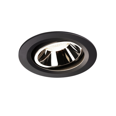 Spot incastrat, NUMINOS MOVE L Ceiling lights, black Indoor LED recessed ceiling light black/chrome 4000K 55° rotating and pivoting,