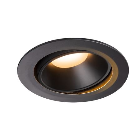 Spot incastrat, NUMINOS MOVE XL Ceiling lights, black Indoor LED recessed ceiling light black/black 2700K 20° rotating and pivoting,