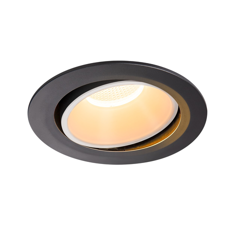 Spot incastrat, NUMINOS MOVE XL Ceiling lights, black Indoor LED recessed ceiling light black/white 2700K 55° rotating and pivoting,