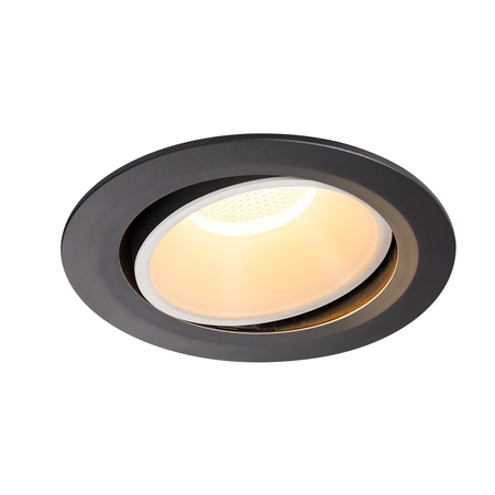 Spot incastrat, NUMINOS MOVE XL Ceiling lights, black Indoor LED recessed ceiling light black/white 3000K 55° rotating and pivoting,