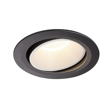 Spot incastrat, NUMINOS MOVE XL Ceiling lights, black Indoor LED recessed ceiling light black/white 4000K 55° rotating and pivoting,