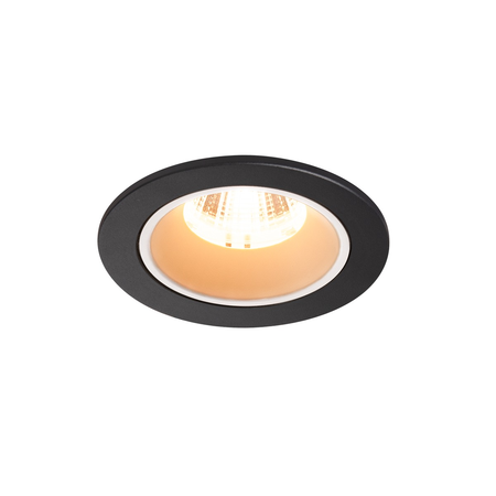 Spot incastrat, NUMINOS S Ceiling lights, black Indoor LED recessed ceiling light black/white 2700K 20° including leaf springs,