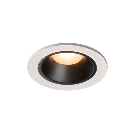 Spot incastrat, NUMINOS S Ceiling lights, white Indoor LED recessed ceiling light white/black 2700K 20° gimballed, rotating and pivoting, including leaf springs,