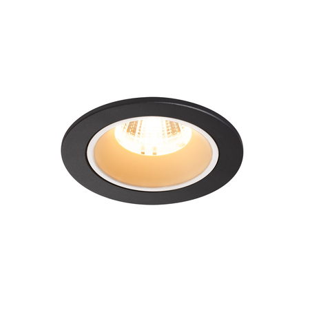 Spot incastrat, NUMINOS S Ceiling lights, black Indoor LED recessed ceiling light black/white 3000K 20° gimballed, rotating and pivoting, including leaf springs,