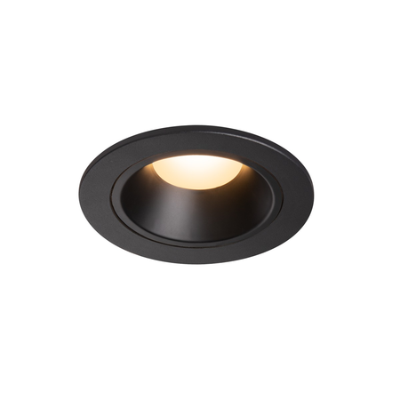 Spot incastrat, NUMINOS S Ceiling lights, black Indoor LED recessed ceiling light black/black 3000K 40° gimballed, rotating and pivoting, including leaf springs,