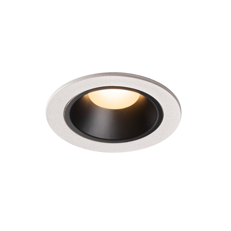 Spot incastrat, NUMINOS S Ceiling lights, white Indoor LED recessed ceiling light white/black 3000K 40° gimballed, rotating and pivoting, including leaf springs,