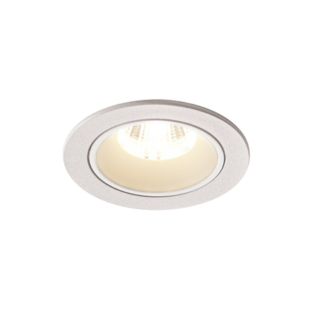 Spot incastrat, NUMINOS S Ceiling lights, white Indoor LED recessed ceiling light white/white 4000K 20° gimballed, rotating and pivoting, including leaf springs,