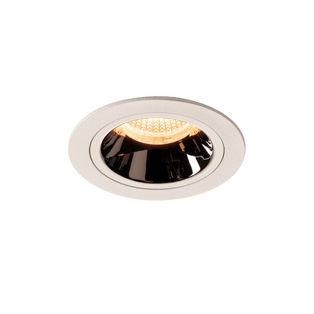 Spot incastrat, NUMINOS M Ceiling lights, white Indoor LED recessed ceiling light white/chrome 2700K 40° gimballed, rotating and pivoting, including leaf springs,