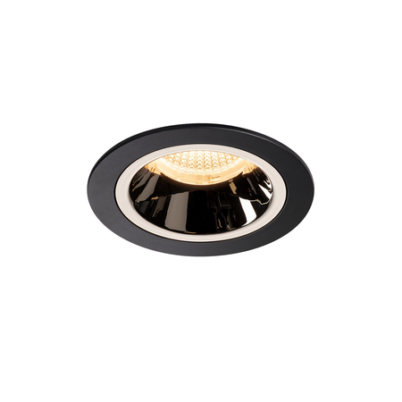 Spot incastrat, NUMINOS M Ceiling lights, black Indoor LED recessed ceiling light black/chrome 3000K 20° gimballed, rotating and pivoting, including leaf springs,