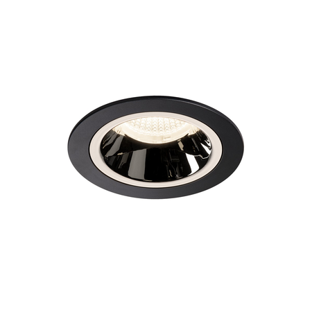 Spot incastrat, NUMINOS M Ceiling lights, black Indoor LED recessed ceiling light black/chrome 4000K 20° gimballed, rotating and pivoting, including leaf springs,