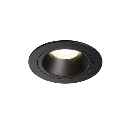 Spot incastrat, NUMINOS M Ceiling lights, black Indoor LED recessed ceiling light black/black 4000K 55° gimballed, rotating and pivoting, including leaf springs,