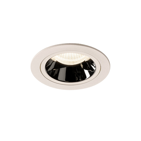 Spot incastrat, NUMINOS M Ceiling lights, white Indoor LED recessed ceiling light white/chrome 4000K 40° gimballed, rotating and pivoting, including leaf springs,