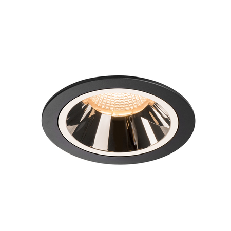 Spot incastrat, NUMINOS L Ceiling lights, black Indoor LED recessed ceiling light black/chrome 2700K 20°,