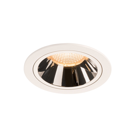 Spot incastrat, NUMINOS L Ceiling lights, white Indoor LED recessed ceiling light white/chrome 2700K 20°,