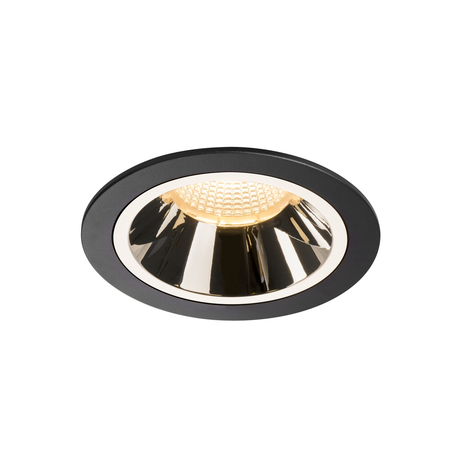 Spot incastrat, NUMINOS L Ceiling lights, black Indoor LED recessed ceiling light black/chrome 3000K 20°,