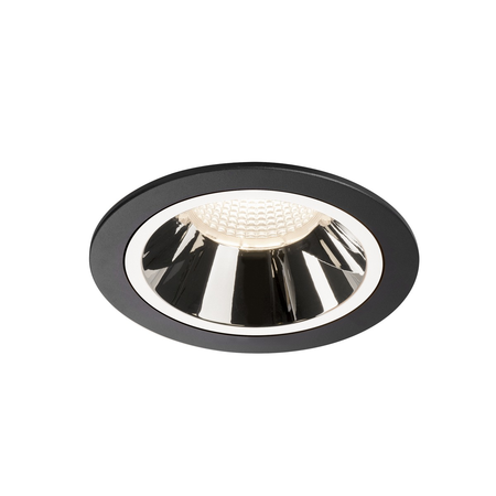 Spot incastrat, NUMINOS L Ceiling lights, black Indoor LED recessed ceiling light black/chrome 4000K 20°,