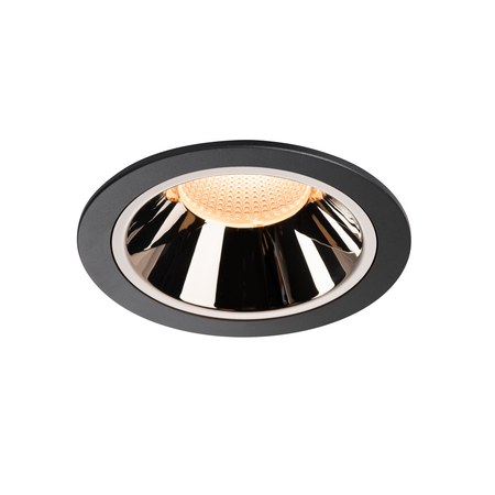 Spot incastrat, NUMINOS XL Ceiling lights, black Indoor LED recessed ceiling light black/chrome 2700K 40°,