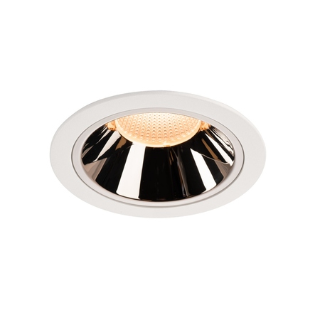 Spot incastrat, NUMINOS XL Ceiling lights, white Indoor LED recessed ceiling light white/chrome 2700K 55°,