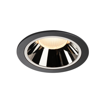 Spot incastrat, NUMINOS XL Ceiling lights, black Indoor LED recessed ceiling light black/chrome 3000K 40°,