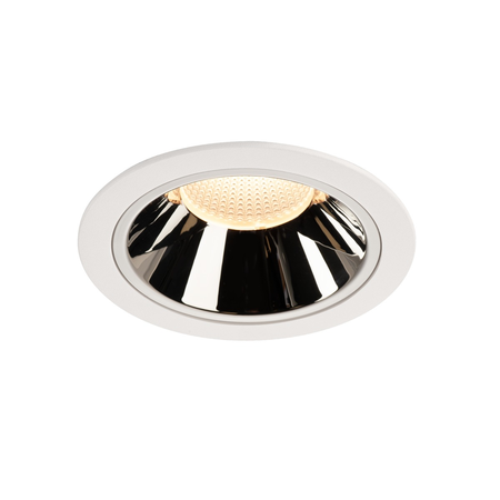Spot incastrat, NUMINOS XL Ceiling lights, white Indoor LED recessed ceiling light white/chrome 3000K 20°,