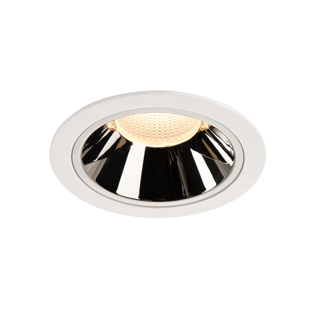 Spot incastrat, NUMINOS XL Ceiling lights, white Indoor LED recessed ceiling light white/chrome 3000K 40°,