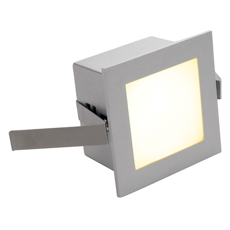 Spot incastrat, FRAME BASIC Wall lights, grey recessed fitting, LED, 3000K, square, silver-grey, incl. leaf springs,