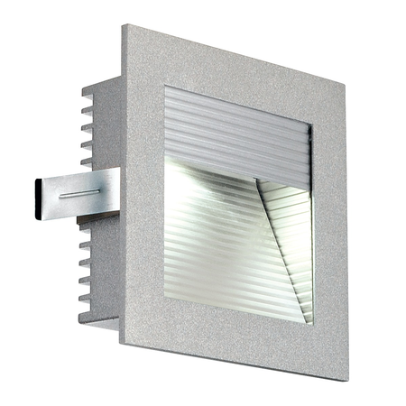 Spot incastrat, FRAME CURVE Wall lights, grey recessed fitting, LED, 4000K, square, silver-grey, incl. leaf springs,