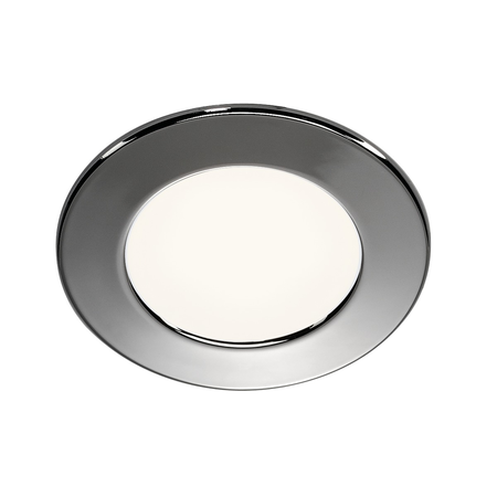 Spot incastrat, DL 126 Ceiling lights, chrome recessed fitting, LED SMD, 3000K, round, chrome, max. 3W, incl. leaf springs,