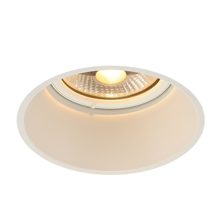 Spot incastrat, HORN-T Ceiling lights GU10, white recessed fitting, QPAR111, round, white, max. 75W,