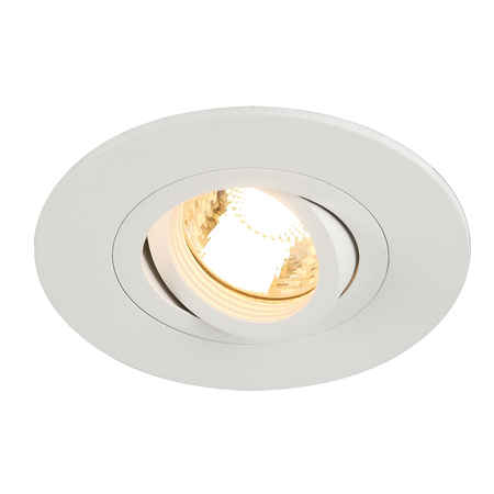 Spot incastrat, NEW TRIA 78 XL Ceiling lights GU10, white recessed fitting, QPAR51, round, matt white, max. 50W, incl. clip springs,