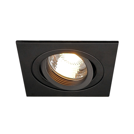 Spot incastrat, NEW TRIA 78 Ceiling lights GU10, black single-headed, QPAR51, square, black, max. 50W, incl. clip springs,