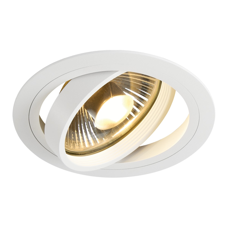 Spot incastrat, NEW TRIA 150 Ceiling lights GU10, white single-headed, QPAR111, round, matt white, max. 75W, incl. leaf springs,