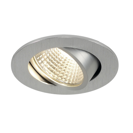 Spot incastrat, NEW TRIA 68 Ceiling lights, aluminium Indoor LED recessed ceiling light alu round 3000K 38° incl. driver clip springs,