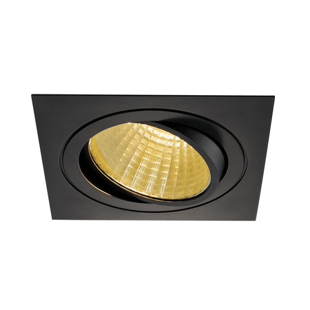 Spot incastrat, NEW TRIA 150 Ceiling lights, black LED, 2700K, square, black, 30°, 29W, incl. driver, clip springs,
