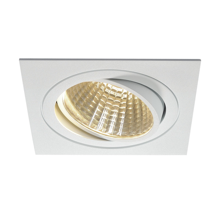 Spot incastrat, NEW TRIA 150 Ceiling lights, white single-headed LED, 3000K, square, white, 30°, 29W, incl. driver, clip springs,