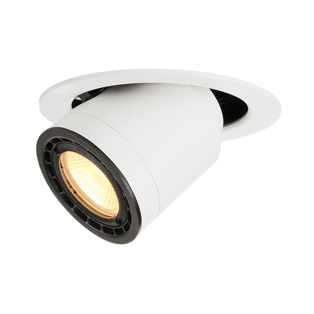 Spot incastrat, SUPROS 78 Ceiling lights, white recessed fitting, LED, 3000K, round, tiltable, white, 60° lens, 9W,