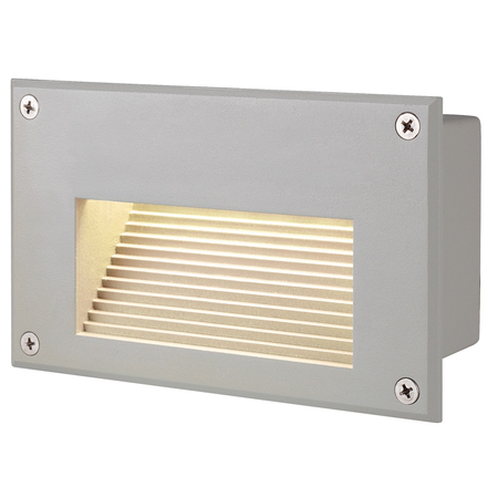 Spot incastrat, BRICK DOWNUNDER Wall lights, grey outdoor recessed wall light, LED, 3000K, IP54, rectangular, silver-grey,