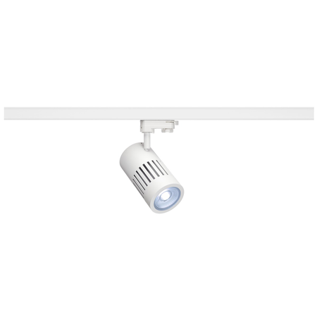 Iluminat decorativ pe sina, Melodii STRUCTEC, pata alba pentru 3 circuite de inalta tensiune, 30W, LED-uri, 4000K, 36 °, alb, inclusiv. adaptor 3 circuite,