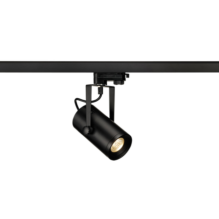 Iluminat decorativ pe sina, Senile EURO SPOT TRACK, la fata locului negru pentru 240V track 3 circuite, LED-uri, 3000K, rotund, negru, H / Ø 19,2 / 8 cm, 36 °, inclusiv. adaptor 3 circuite si sofer,