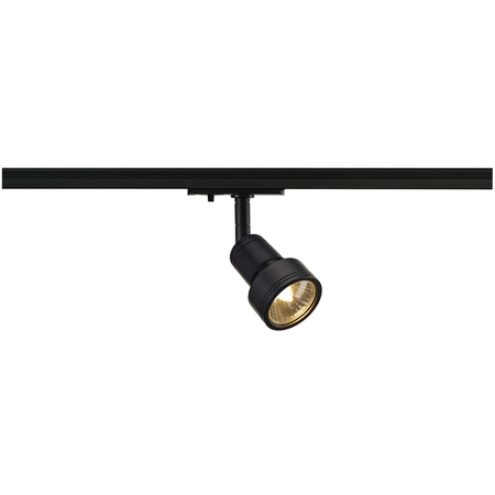 Iluminat decorativ pe sina, PURI TRACK Senile GU10, la fata locului negru pentru 240V pista 1 faza, QPAR51, negru mat, max. 50W, inclusiv. adaptor 1 faza,