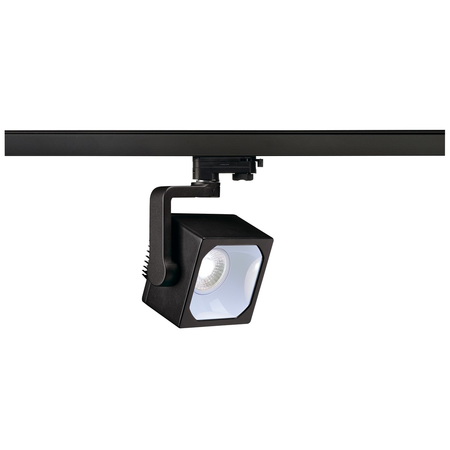 Iluminat decorativ pe sina, Melodii CUBE EURO, la fata locului negru pentru 240V track 3 faze, LED, 4000K, negru, 60 °, incl. adaptor 3 faze,